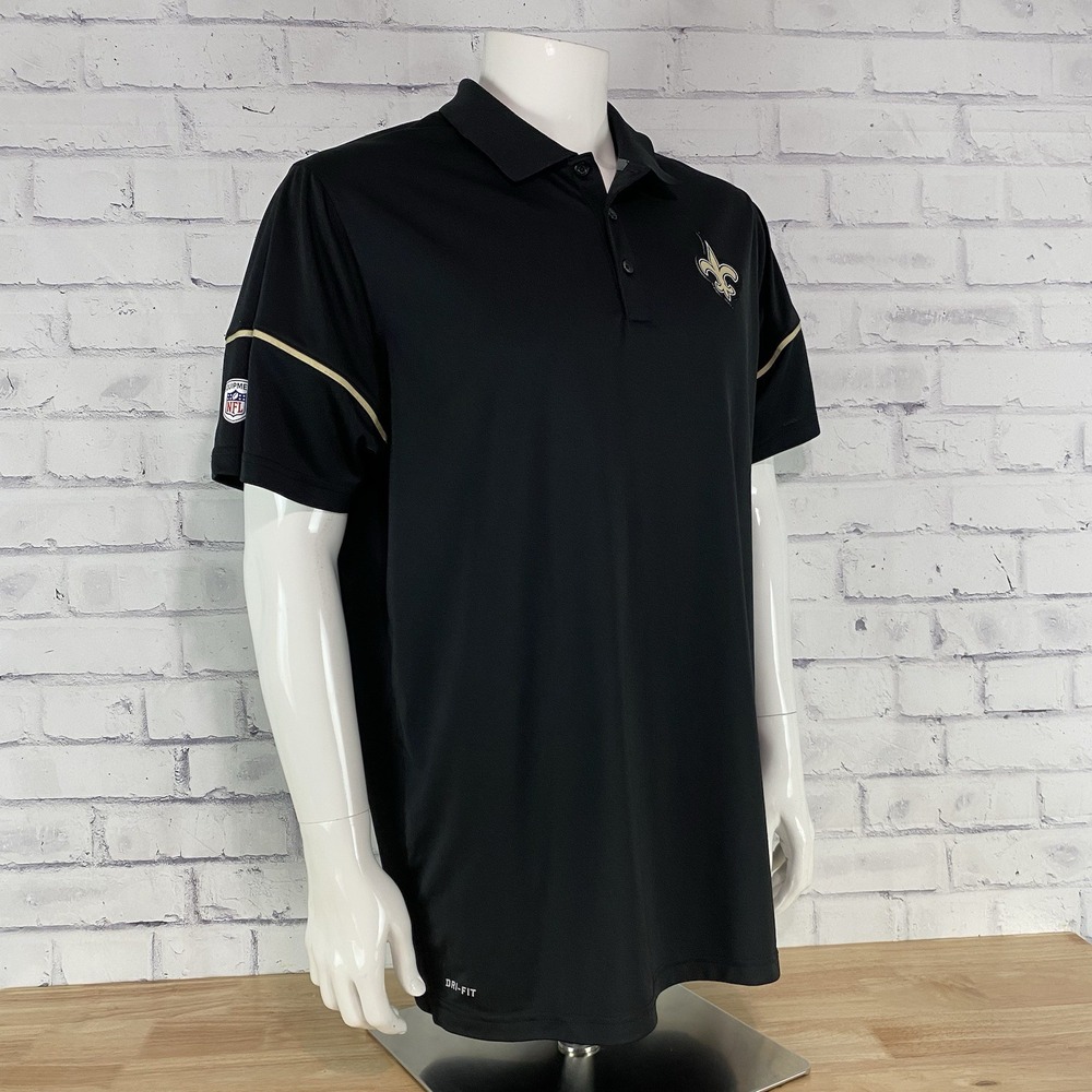 Nike Shirt Men's Extra Large Polo New Orleans Saints NFL Dri-Fit Training Polo - Picture 11 of 15